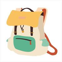 mochila para acampamento, viagem ícone, escola saco vetor