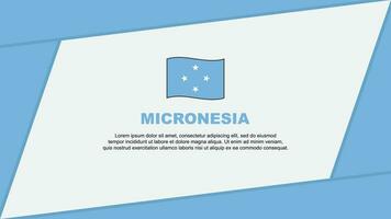 Micronésia bandeira abstrato fundo Projeto modelo. Micronésia independência dia bandeira desenho animado vetor ilustração. Micronésia bandeira