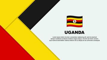 Uganda bandeira abstrato fundo Projeto modelo. Uganda independência dia bandeira desenho animado vetor ilustração. Uganda ilustração