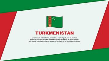 Turquemenistão bandeira abstrato fundo Projeto modelo. Turquemenistão independência dia bandeira desenho animado vetor ilustração. Turquemenistão bandeira
