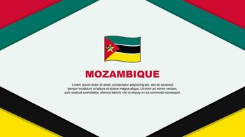 Moçambique bandeira abstrato fundo Projeto modelo. Moçambique independência dia bandeira desenho animado vetor ilustração. Moçambique modelo
