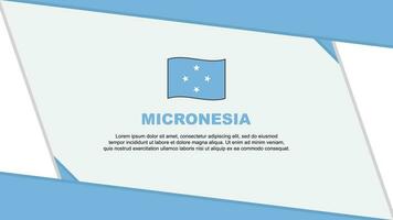 Micronésia bandeira abstrato fundo Projeto modelo. Micronésia independência dia bandeira desenho animado vetor ilustração. Micronésia independência dia