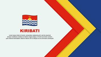 Kiribati bandeira abstrato fundo Projeto modelo. Kiribati independência dia bandeira desenho animado vetor ilustração. Kiribati desenho animado