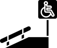 cadeira de rodas rampa vetor ícone