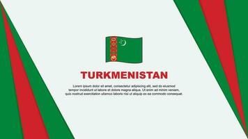 Turquemenistão bandeira abstrato fundo Projeto modelo. Turquemenistão independência dia bandeira desenho animado vetor ilustração. Turquemenistão bandeira