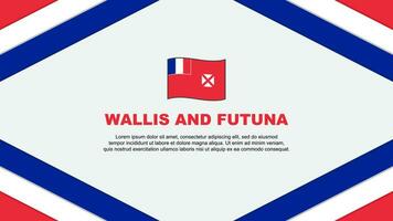 Wallis e futuna bandeira abstrato fundo Projeto modelo. Wallis e futuna independência dia bandeira desenho animado vetor ilustração. Wallis e futuna modelo