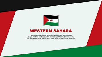 ocidental sahara bandeira abstrato fundo Projeto modelo. ocidental sahara independência dia bandeira desenho animado vetor ilustração. ocidental sahara bandeira
