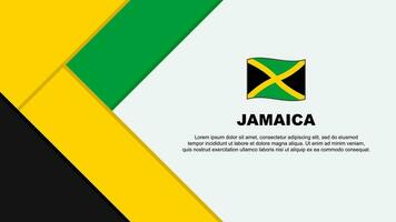Jamaica bandeira abstrato fundo Projeto modelo. Jamaica independência dia bandeira desenho animado vetor ilustração. Jamaica ilustração