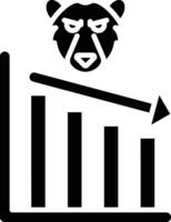Urso mercado vetor ícone