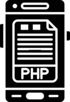 ícone de vetor de código php
