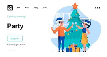 conceito de web festa de natal vetor