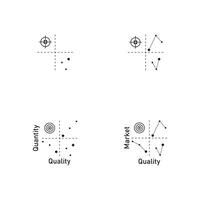 quadrante conceito diagrama logotipo ilustração vetor