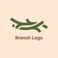 Castanho ramo logotipo, adequado para cafeteria negócios vetor