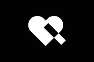 carta q amor na moda vetor logotipo Projeto