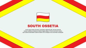 sul ossétia bandeira abstrato fundo Projeto modelo. sul ossétia independência dia bandeira desenho animado vetor ilustração. sul ossétia modelo