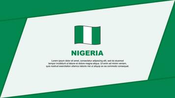 Nigéria bandeira abstrato fundo Projeto modelo. Nigéria independência dia bandeira desenho animado vetor ilustração. Nigéria bandeira