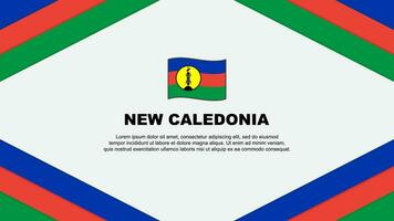 Novo Caledônia bandeira abstrato fundo Projeto modelo. Novo Caledônia independência dia bandeira desenho animado vetor ilustração. modelo