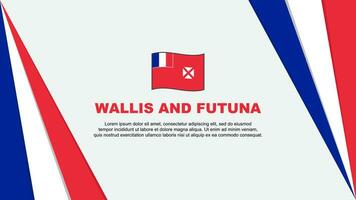 Wallis e futuna bandeira abstrato fundo Projeto modelo. Wallis e futuna independência dia bandeira desenho animado vetor ilustração. Wallis e futuna bandeira