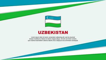 uzbequistão bandeira abstrato fundo Projeto modelo. uzbequistão independência dia bandeira desenho animado vetor ilustração. uzbequistão Projeto