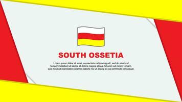 sul ossétia bandeira abstrato fundo Projeto modelo. sul ossétia independência dia bandeira desenho animado vetor ilustração. sul ossétia independência dia