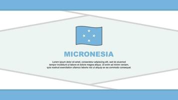 Micronésia bandeira abstrato fundo Projeto modelo. Micronésia independência dia bandeira desenho animado vetor ilustração. Micronésia vetor
