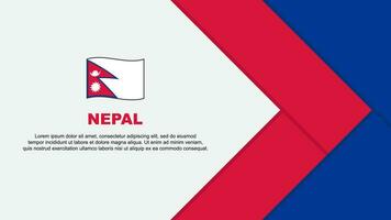 Nepal bandeira abstrato fundo Projeto modelo. Nepal independência dia bandeira desenho animado vetor ilustração. Nepal desenho animado