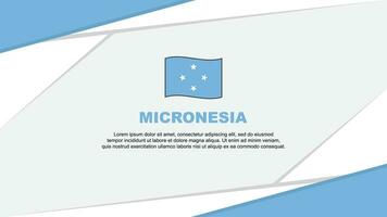 Micronésia bandeira abstrato fundo Projeto modelo. Micronésia independência dia bandeira desenho animado vetor ilustração. Micronésia