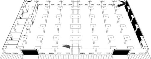 3d ilustração do industrial construção vetor