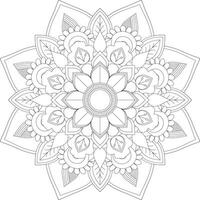 vetor abstrato mandala padronizar. Projeto para uma papel de parede pintura camisa e telha adesivo projeto, coloração livro renda padronizar a tatuagem. mandala. mandala coloração Páginas. flor mandala. coloração Páginas