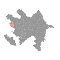 gadabay distrito mapa, administrativo divisão do Azerbaijão. vetor