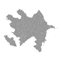 servir mapa, administrativo divisão do Azerbaijão. vetor