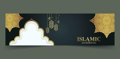luxo islâmico Ramadã kareem cartão Projeto vetor