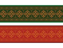 borda do banner de henna com borda colorida vetor
