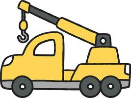 brinquedo carro desenho animado ilustração construção veículo guindaste caminhão vetor