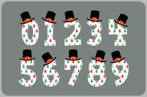 versátil coleção do Natal árvore números para vários usa vetor