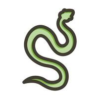 serpente vetor Grosso linha preenchidas cores ícone para pessoal e comercial usar.