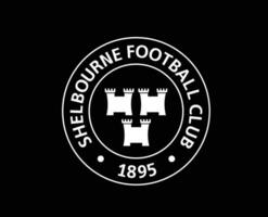 Shelbourne clube símbolo logotipo branco Irlanda liga futebol abstrato Projeto vetor ilustração com Preto fundo