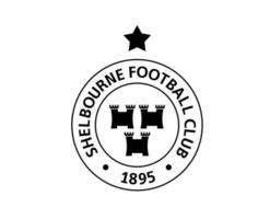 Shelbourne clube logotipo símbolo Preto Irlanda liga futebol abstrato Projeto vetor ilustração