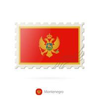 postagem carimbo com a imagem do Montenegro bandeira. vetor