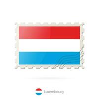 postagem carimbo com a imagem do Luxemburgo bandeira. vetor