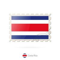 postagem carimbo com a imagem do costa rica bandeira. vetor