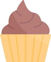 ícone de vetor de cupcake de chocolate