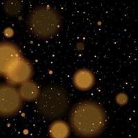 bokeh ouro brilhante estrelas douradas e prateadas cintilantes vetor