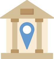 ícone de vetor de localização de banco