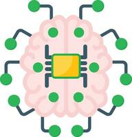 cérebro o circuito vetor ícone