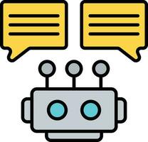 ícone de vetor de chatbot