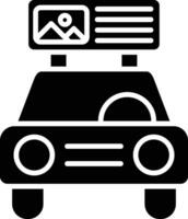 Táxi exibição vetor ícone