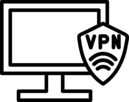 vpn configuração vetor ícone Projeto