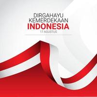 modelo de banners de bandeira da indonésia vetor