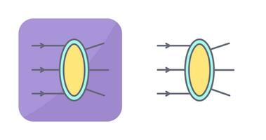 ícone de vetor de refração